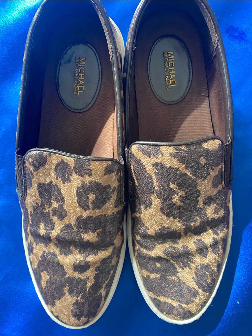 MICHAEL Michael Kors Brown Leopard Slip-On Flats